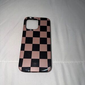 Velvet Caviar Black and Tan Checkered Phone Case